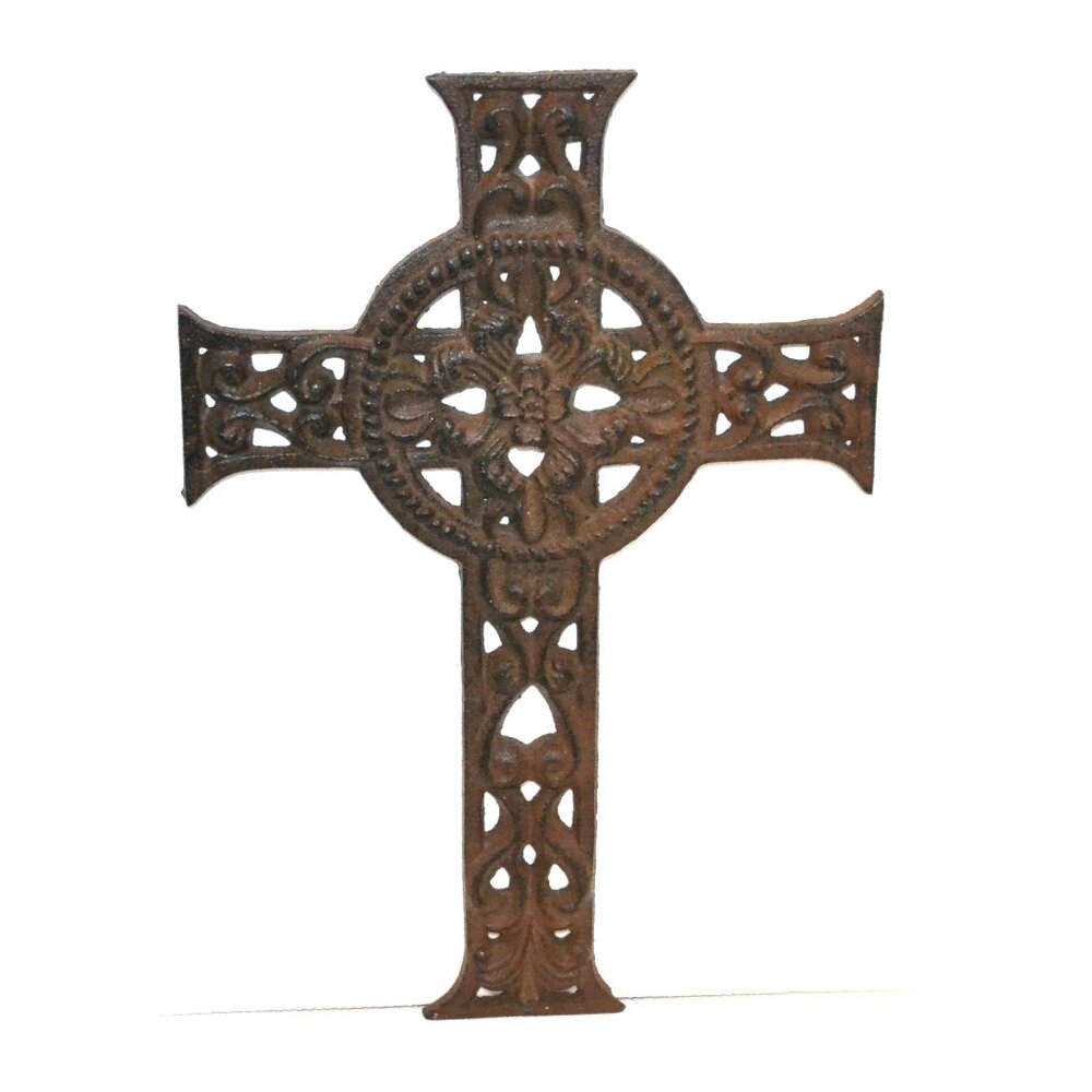 Juvale Wrought Iron Celtic Cross Wall Decor Religious